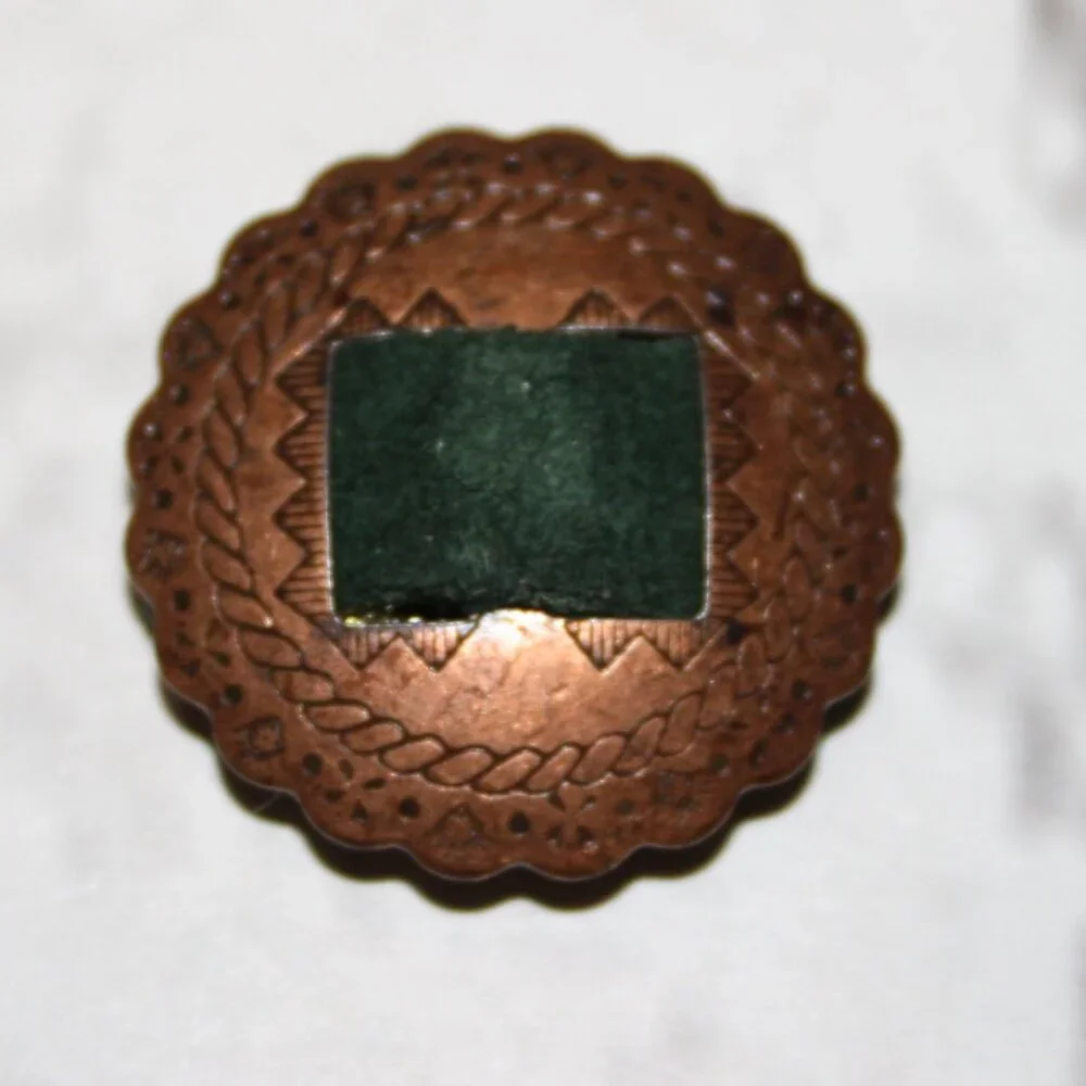 🟢🟤 Vintage Copper + Green Button Cover · 1